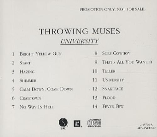 Throwing Muses University CD album (CDLP) US THRCDUN257607