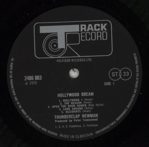 Thunderclap Newman Hollywood Dream - VG vinyl LP album (LP record) UK PWMLPHO871879
