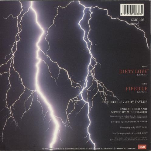 Thunder Dirty Love 7" vinyl single (7 inch record / 45) UK THU07DI01680