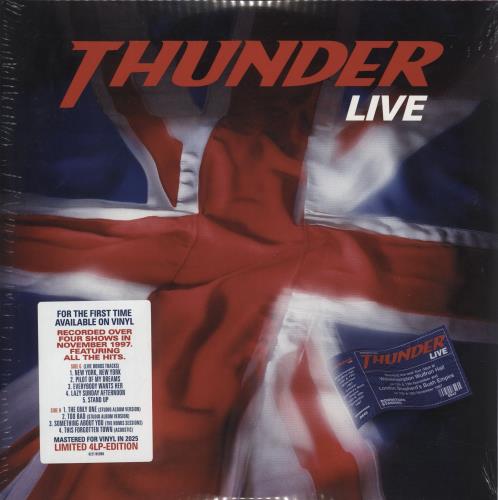 Thunder Live - Sealed 4-LP vinyl album record set UK THU4LLI892435
