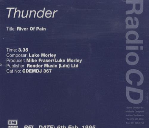 Thunder River Of Pain CD single (CD5 / 5") UK THUC5RI42725