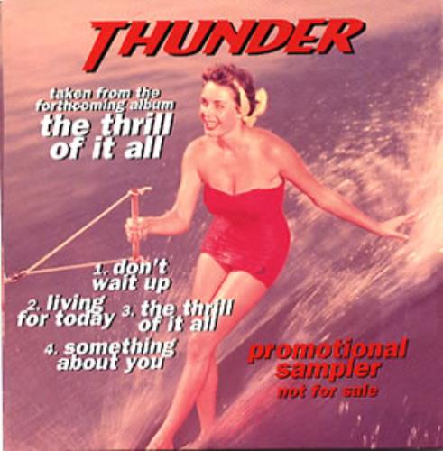 Thunder The Thrill Of It All Smapler CD single (CD5 / 5") UK THUC5TH79745