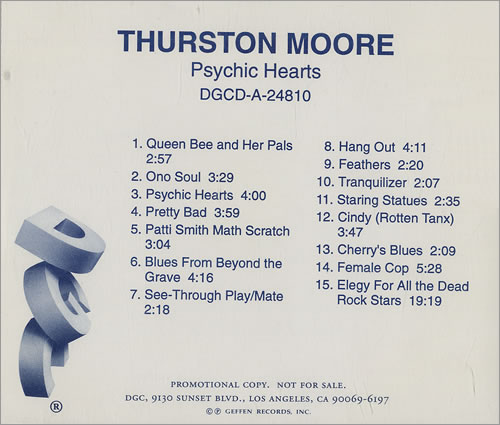 Thurston Moore Psychic Hearts CD album (CDLP) US TN8CDPS473599