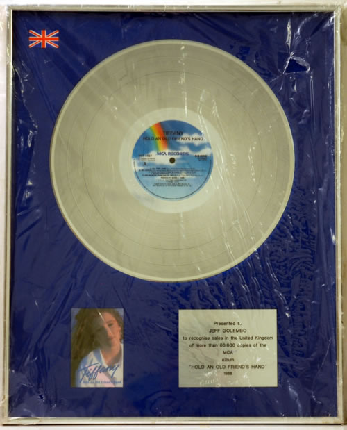 Tiffany Hold An Old Friend award disc UK TIFAWHO608909