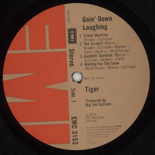 Tiger (70s) Goin' Down Laughing vinyl LP album (LP record) UK TGRLPGO373018