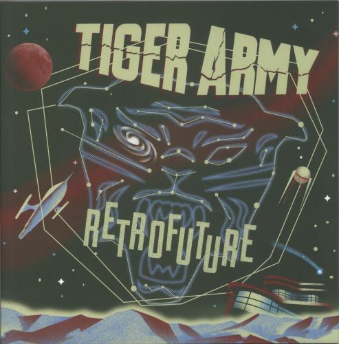 Tiger Army Retrofuture - Green Mint with Oxblood Splatter vinyl LP album (LP record) UK TQ8LPRE866678