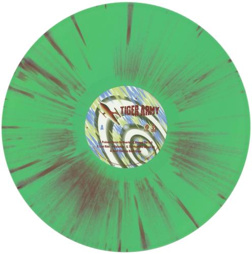 Tiger Army Retrofuture - Green Mint with Oxblood Splatter vinyl LP album (LP record) UK TQ8LPRE866678