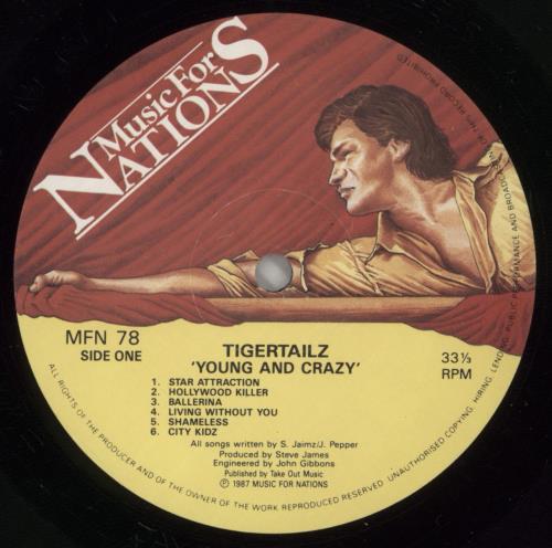 Tigertailz Young And Crazy vinyl LP album (LP record) UK TGZLPYO384682