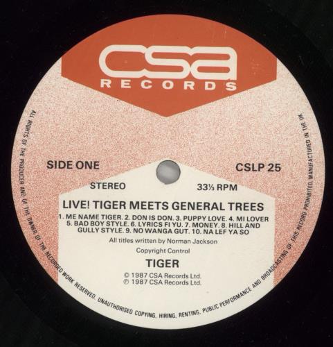 Tiger In Concert vinyl LP album (LP record) UK -MRLPIN886624