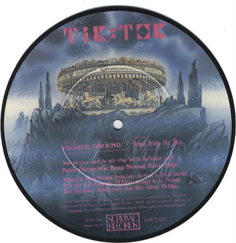 Tik & Tok Higher Ground 7" vinyl picture disc (7 inch picture disc single) UK TOK7PHI340995