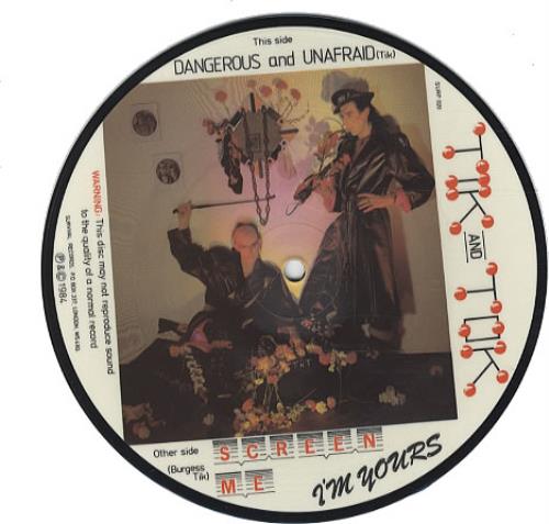 Tik & Tok Screen Me I'm Yours 7" vinyl picture disc (7 inch picture disc single) UK TOK7PSC340992