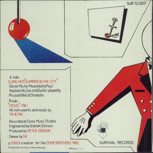 Tik & Tok Summer In The City 12" vinyl single (12 inch record / Maxi-single) UK TOK12SU776189