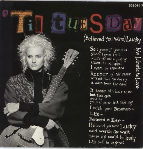 Til Tuesday (Believed You Were) Lucky 7" vinyl single (7 inch record / 45) UK TLT07BE605078