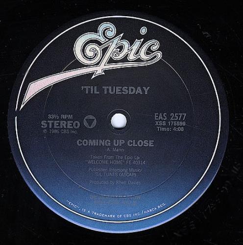 Til Tuesday Coming Up Close 12" vinyl single (12 inch record / Maxi-single) US TLT12CO62496