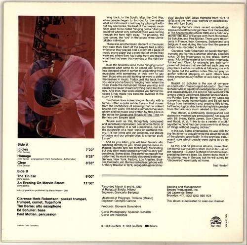 Tim Berne Mutant Variations vinyl LP album (LP record) Italian XN7LPMU704760