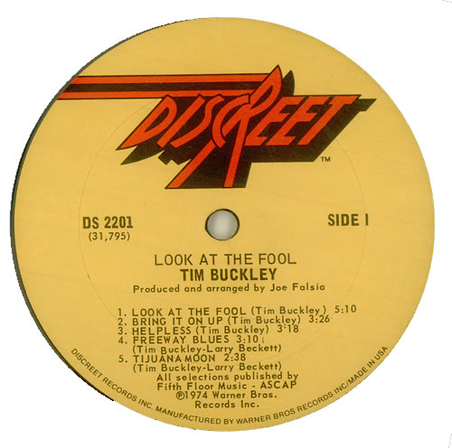 Tim Buckley Look At The Fool vinyl LP album (LP record) US TBKLPLO448978