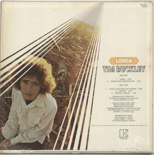 Tim Buckley Lorca vinyl LP album (LP record) Canadian TBKLPLO697277
