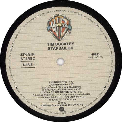 Tim Buckley Starsailor vinyl LP album (LP record) Italian TBKLPST723730