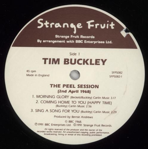 Tim Buckley The Peel Sessions vinyl LP album (LP record) UK TBKLPTH686297