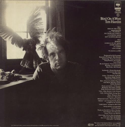 Tim Hardin Bird On A Wire vinyl LP album (LP record) Dutch HDILPBI818885