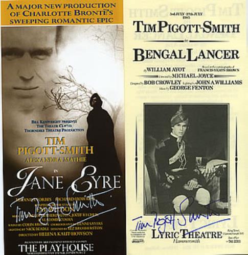 Tim Pigott Smith Selection Of Autographed Items memorabilia UK TS5MMSE285319