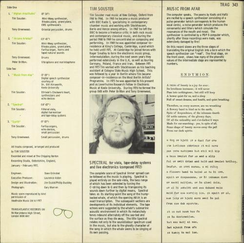 Tim Souster Swit Drimz vinyl LP album (LP record) UK 6UZLPSW826205