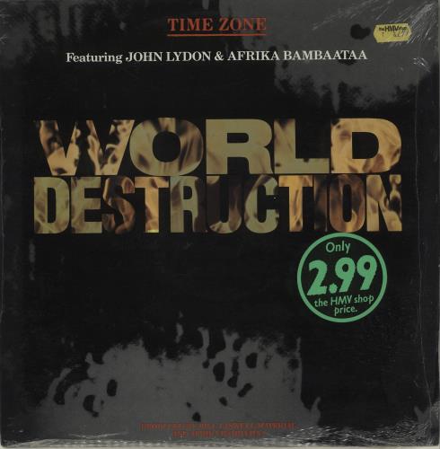 Timezone World Destruction - Opened shrink 12" vinyl single (12 inch record / Maxi-single) UK TMZ12WO107549