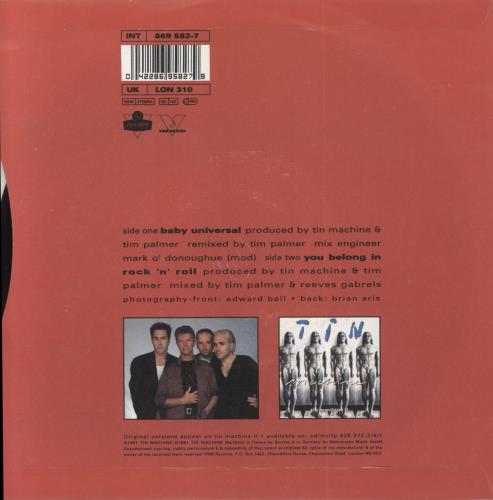Tin Machine Baby Universal 7" vinyl single (7 inch record / 45) UK TIN07BA103827