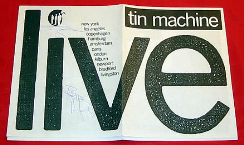 Tin Machine Live tour programme UK TINTRLI175614