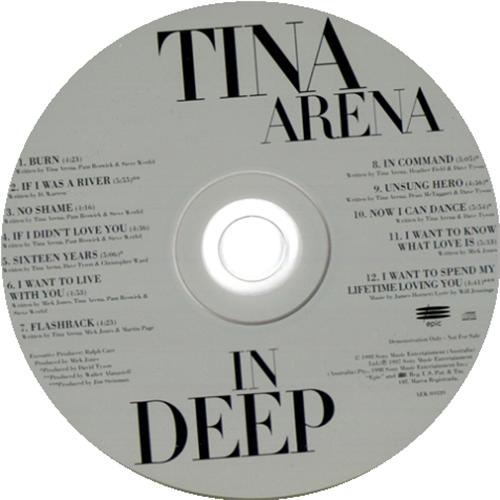 Tina Arena In Deep CD album (CDLP) US TIACDIN190842