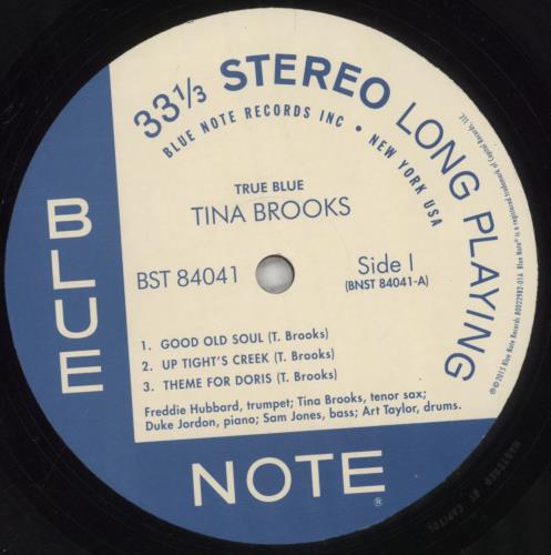 Tina Brooks True Blue - Blue Note Records 75th Anniversary vinyl LP album (LP record) US INBLPTR853228