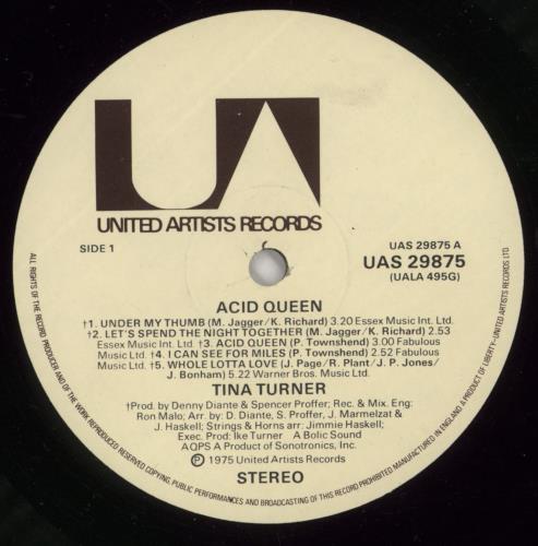 Tina Turner Acid Queen vinyl LP album (LP record) UK TURLPAC229310