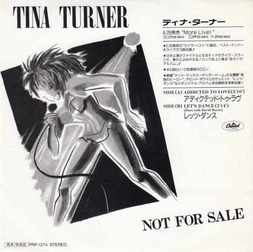 Tina Turner Addicted To Love 7" vinyl single (7 inch record / 45) Japanese TUR07AD683614