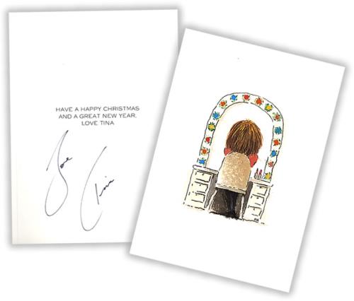 Tina Turner Autographed Christmas Card memorabilia UK TURMMAU389968
