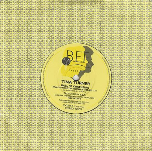 Tina Turner Ball Of Confusion 7" vinyl single (7 inch record / 45) UK TUR07BA278702