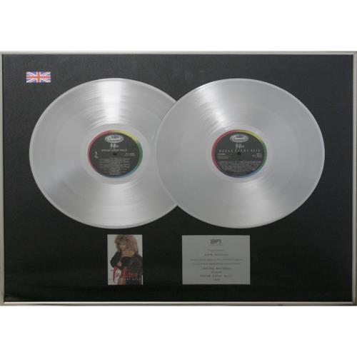 Tina Turner Break Every Rule - Double Platinum award disc UK TURAWBR477912