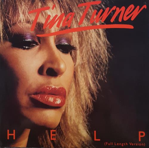 Tina Turner Help - Autographed 12" vinyl single (12 inch record / Maxi-single) UK TUR12HE662811