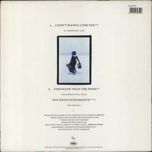 Tina Turner I Don't Wanna Lose You + Poster 12" vinyl single (12 inch record / Maxi-single) UK TUR12ID60407