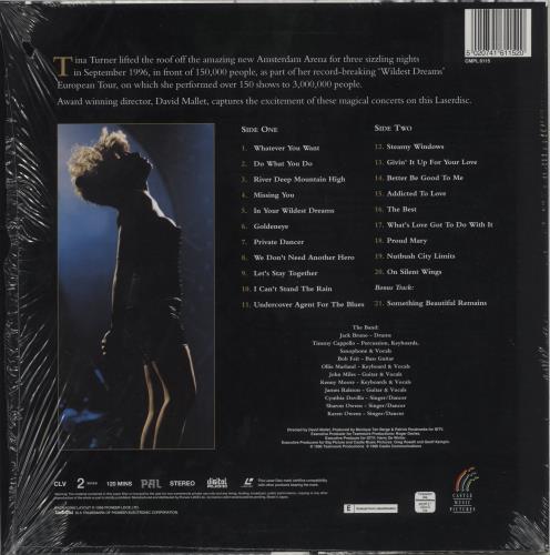 Tina Turner Live In Amsterdam laserdisc / lazerdisc UK TURLZLI262585