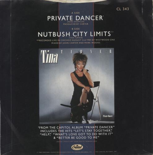 Tina Turner Private Dancer 7" vinyl single (7 inch record / 45) UK TUR07PR521530