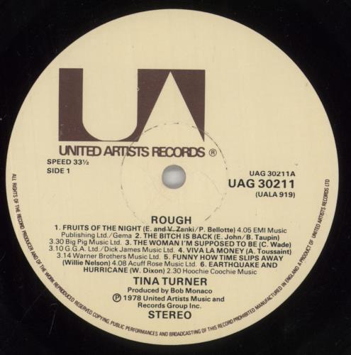 Tina Turner Rough vinyl LP album (LP record) UK TURLPRO411698