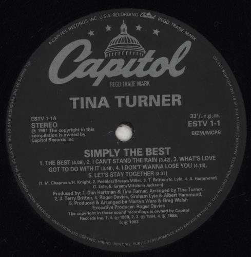 Tina Turner Simply The Best - 1st - EX 2-LP vinyl record set (Double LP Album) UK TUR2LSI707095