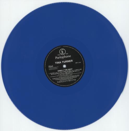 Tina Turner Simply The Best - Blue Vinyl 2-LP vinyl record set (Double LP Album) UK TUR2LSI880985