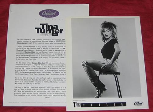 Tina Turner Simply The Best media press pack US TURPPSI364077
