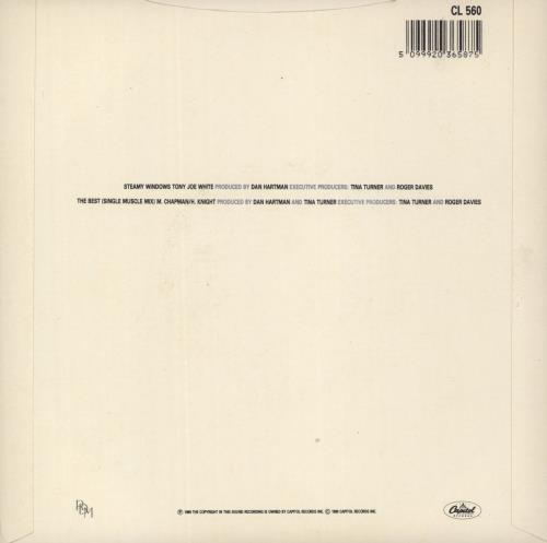 Tina Turner Steamy Windows - Hype Sticker 7" vinyl single (7 inch record / 45) UK TUR07ST866527