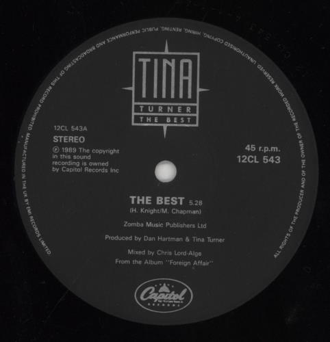 Tina Turner The Best 12" vinyl single (12 inch record / Maxi-single) UK TUR12TH57296