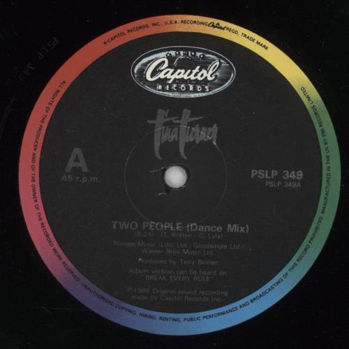 Tina Turner Two People 12" vinyl single (12 inch record / Maxi-single) UK TUR12TW23972