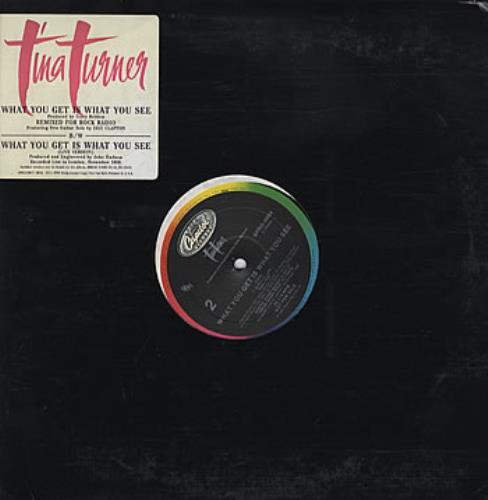 Tina Turner What You See Is What You Get 12" vinyl single (12 inch record / Maxi-single) US TUR12WH49195