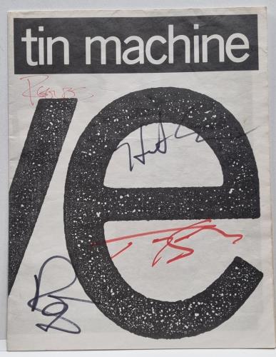 Tin Machine Live - Fully Autographed + ticket stub tour programme UK TINTRLI672811