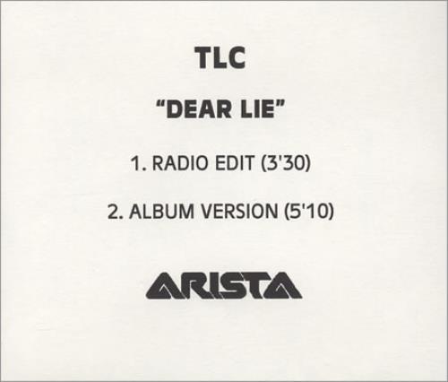 TLC Dear Lie CD-R acetate UK TLCCRDE223889